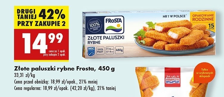 Paluszki złote rodzinne Frosta promocja w Biedronka