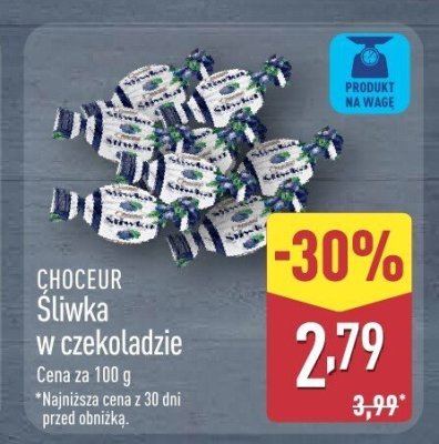 Pralinowa 艣liwka w czekoladzie Vobro promocja w Aldi