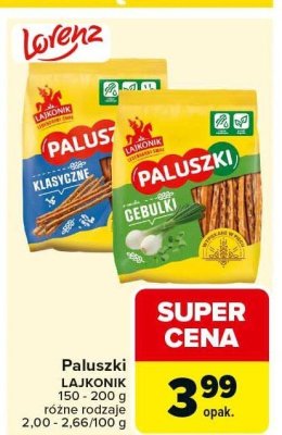 Paluszki LAJKONIK klasyczne promocja w Carrefour Market
