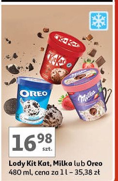 Lody sstrawberry cheesecake & chocolate heart Milka ice cream promocja