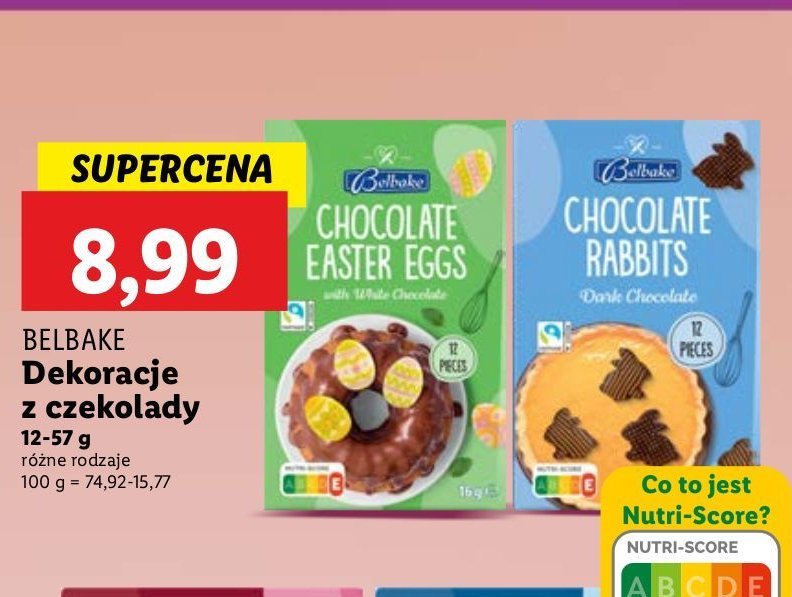 Dekoracje z czekolady rabbits Belbake promocja