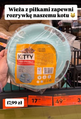 Wieża z piłkami dla kota  promocja w Biedronka