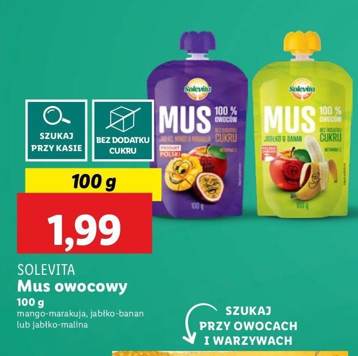 Mus jab艂ko-banan Solevita promocja