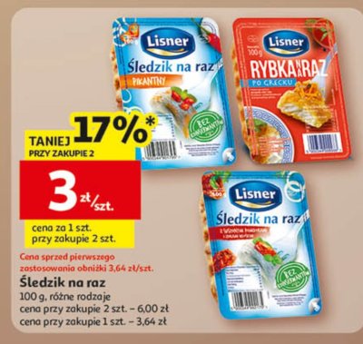 Śledzik na raz 100g, różne rodzaje promocja w Auchan