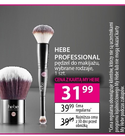 Pędzel do pudru Hebe professional promocja