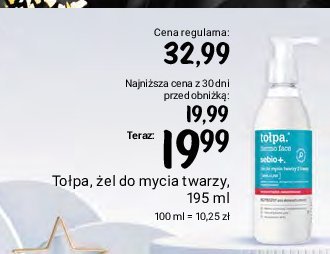Żel do mycia twarzy aha + lha Tołpa: dermo face, sebio+ promocja
