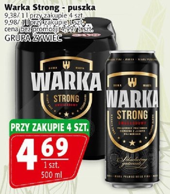 Piwo Warka Strong - puszka 500ml GRUPA ŻYWIEC promocja w Prim Market