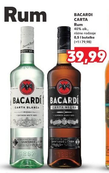 Rum Bacardi carta blanca promocja w Kaufland