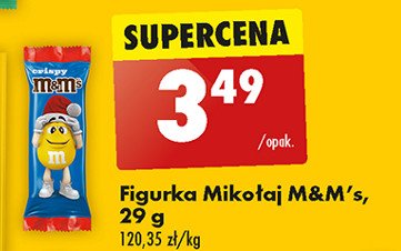 Figrurka czekoladowa mikołaj M&m's promocja w Biedronka