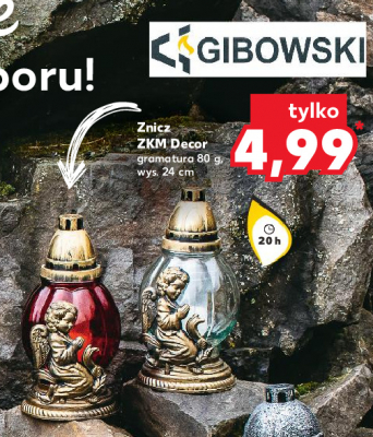 Znicz szklany 20 h 80 g Firma gibowski promocja