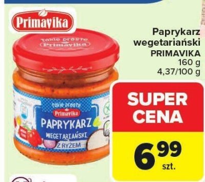 Paprykarz wegetariański Primavika 160 g promocja w Carrefour Market