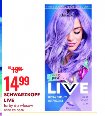 Krem rozjaśniający p120 lilac crush Schwarzkopf live pretty pastels promocja