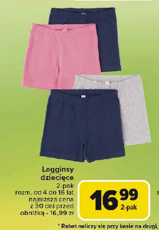 Legginsy dziecięce 4-16 lat promocja w Carrefour