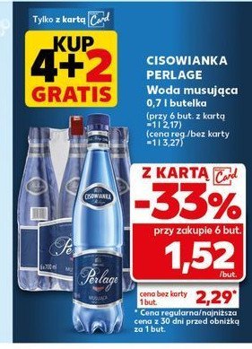 Woda musuj膮ca Cisowianka perlage promocja
