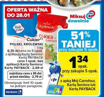 Cukier POLSKI, KRÓLEWSKI promocja w Carrefour