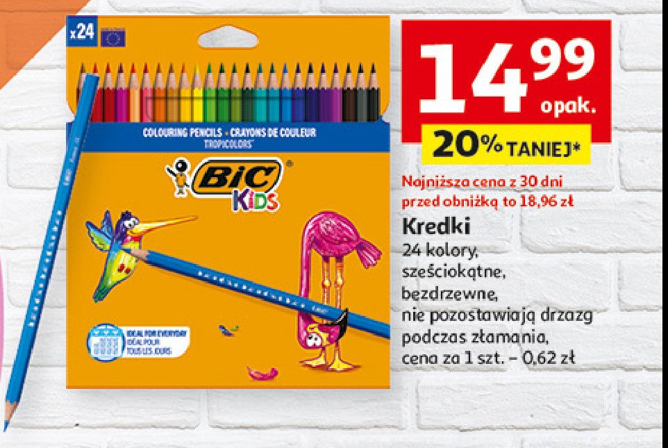 Kredki ołówkowe color up Bic kids promocja