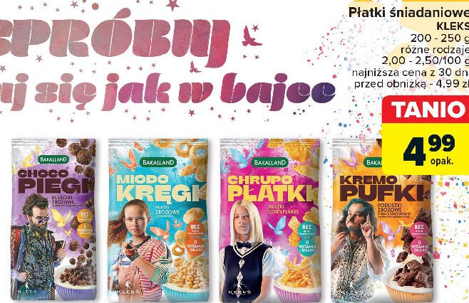 Płatki kremo pufki Bakalland promocja