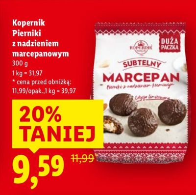 Pierniki z nadzieniem marcepanowym promocja w Lidl