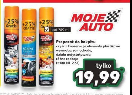 Preparat do czyszczenia kokpitu o zapachu black Moje auto promocja