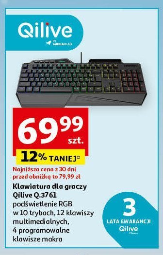 Klawiatura q.3761 Qilive promocja w Auchan