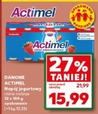 Napój jogurtowy Actimel różne rodzaje 8x100 g opakowanie promocja w Kaufland