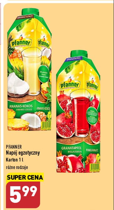 Napój ananas-kokos Pfanner promocja