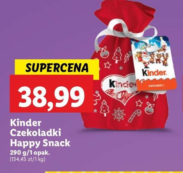 Zestaw świateczny Kinder happy snack promocja