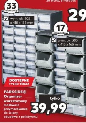 Organizer warsztatowy z szufladami Parkside promocja