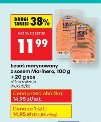 Łosoś marynowany z sosem  promocja w Biedronka