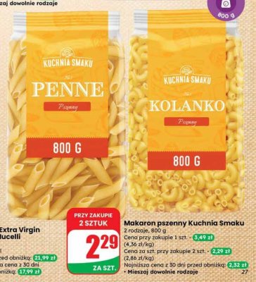 Makaron pszenny, 2 rodzaje promocja w Dino