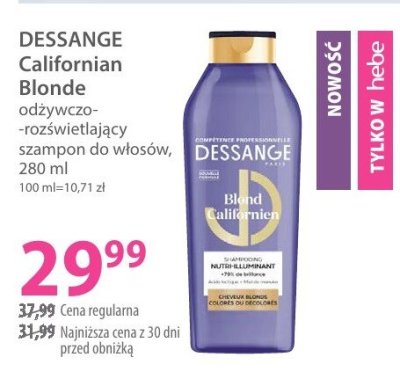 Szampon DESSANGE Californian Blonde, 280 ml promocja w Hebe