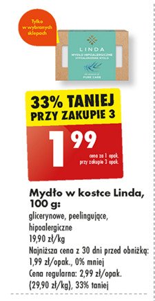 Mydło hipoalergiczne do skóry wrażliwej Linda promocja w Biedronka