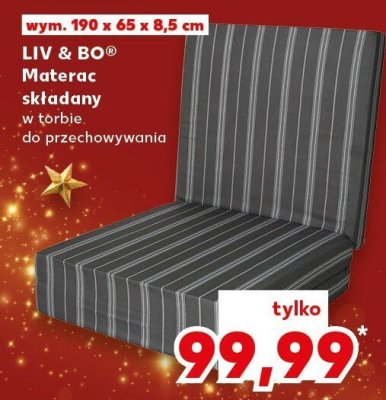 Materac składany LIV & BO w torbie do przechowywania promocja w Kaufland
