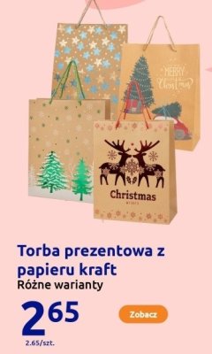Torba prezentowa z papieru kraft Różne warianty promocja w Action