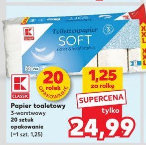 Papier toaletowy soft K-classic promocja