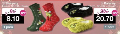 Baletiny Dr. Seuss The Grinch Rozm. 35/38-39/42 promocja w Woolworth