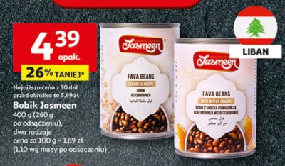 Bobik Jasmeen 400 g (260 g po odsączeniu) dwa rodzaje promocja w Auchan