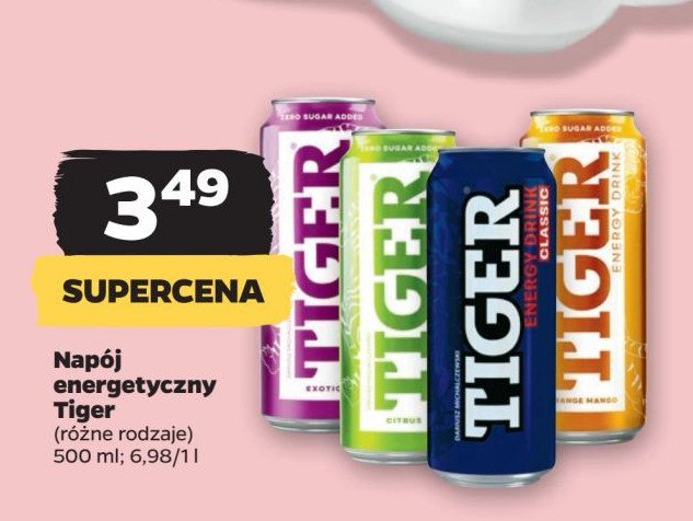 Napój citrus Tiger energy drink promocja