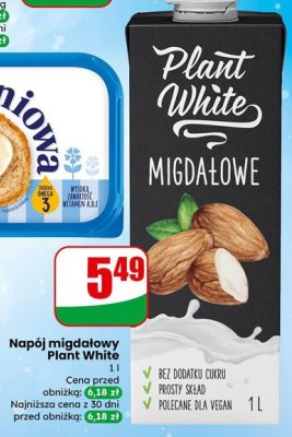 Napój migdałowy Plant White promocja w Dino