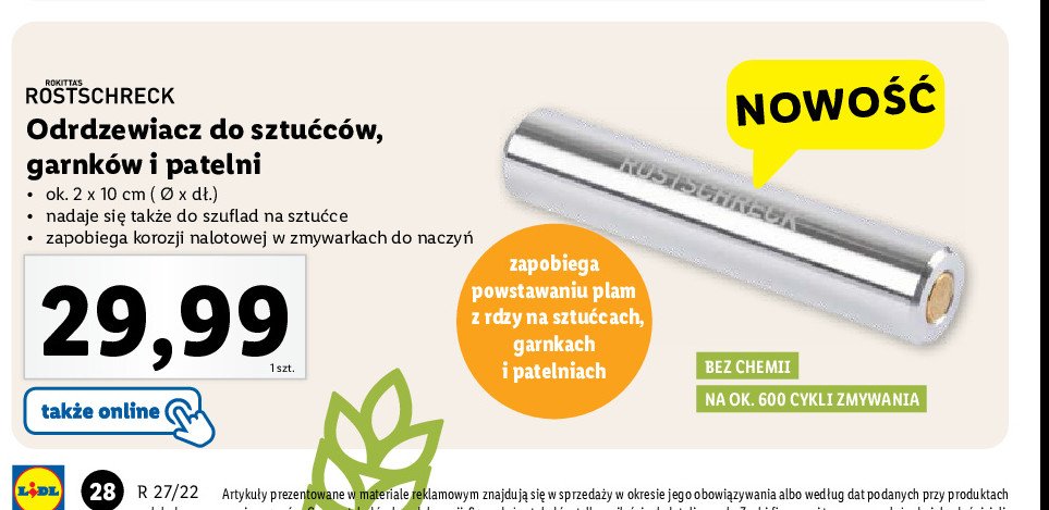 Odrdzewiacz do sztu膰c贸w garnk贸w i patelni 2 x 10 cm Rostschreck promocja