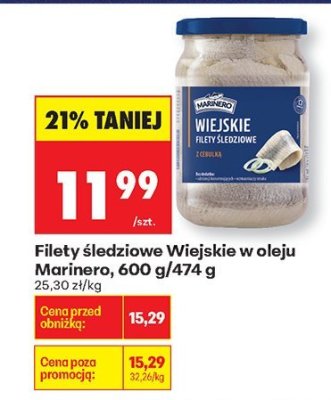 Filety śledziowe Wiejskie w oleju Marinero promocja w Biedronka