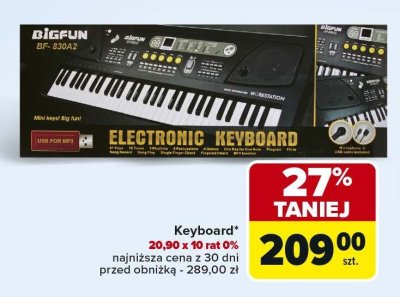 Keyboard elektroniczny promocja w Carrefour