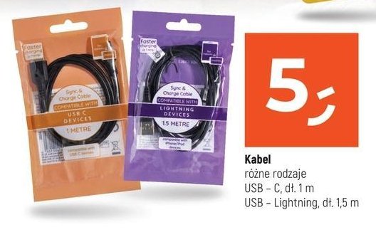 Kabel usb-c 1 m promocja w Dealz