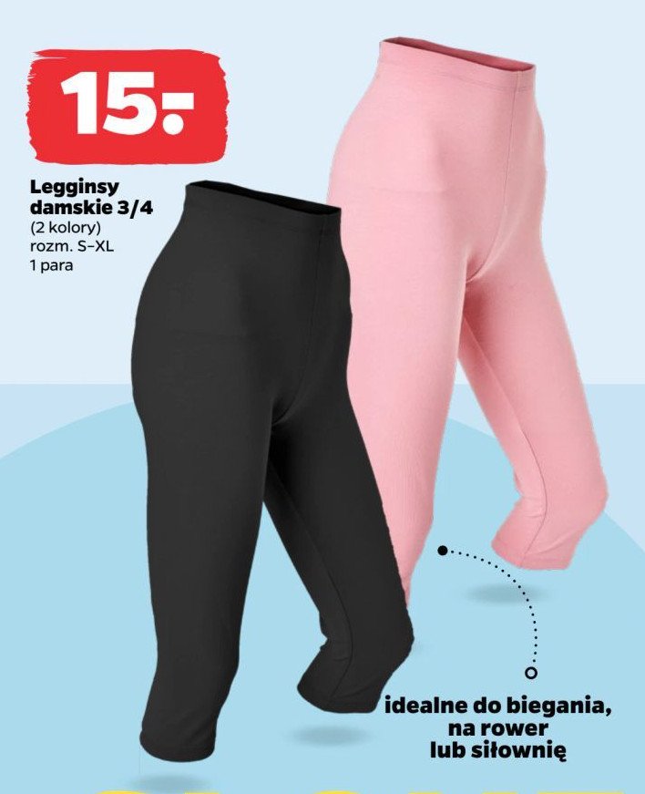 Legginsy 3/4 s-xl promocja w Netto