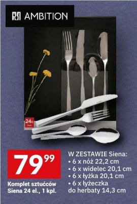 Komplet sztućców Siena 24 el. promocja w Twój Market