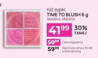 Róż sypki TIME TO BLUSH NM0654, NM 0655 promocja w NEONAIL & NEO MAKE UP