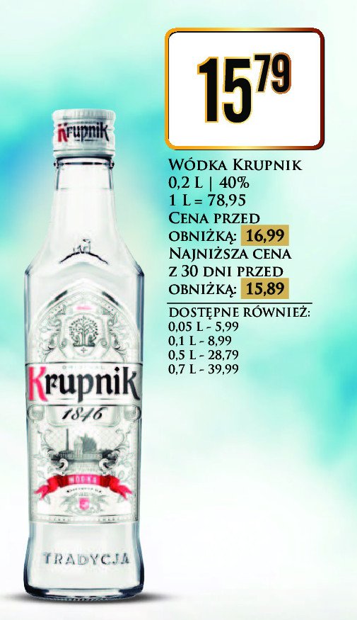 Wódka Krupnik premium promocja w Dino