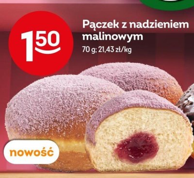 Pączek z nadzieniem malinowym promocja w Żabka