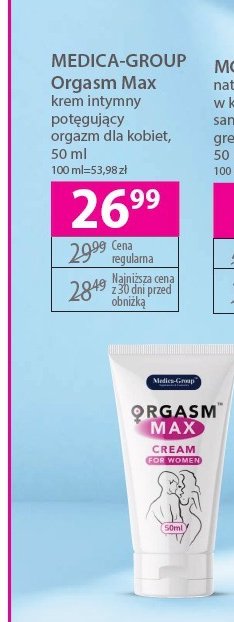 Krem intymny dla kobiet ORGASMMAX promocja