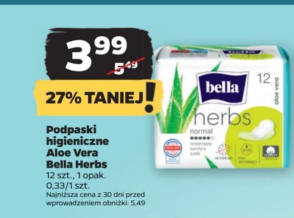 Podpaski higieniczne tilia Bella herbs promocja